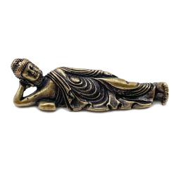 Buddha-Statue aus Messing – Antike Kupferfigur von Guanyin und dem liegenden Buddha