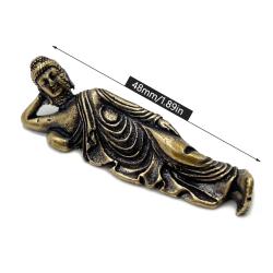Buddha-Statue aus Messing – Antike Kupferfigur von Guanyin und dem liegenden Buddha