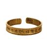 Antik Bronz Buda Sutra Bileklik, Lotus ve Kalp Tasarımı