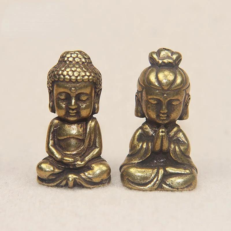 Pirinçten Yapılmış Guan Yin Buda Heykelleri: Ev Dekorasyonu İçin Antika Mini Figürler
