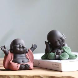 Niedliche Buddha-Mönch-Statue | Bezaubernde Mini-Mönch-Dekoration