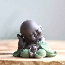 Niedliche Buddha-Mönch-Statue | Bezaubernde Mini-Mönch-Dekoration
