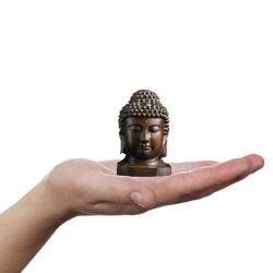 Buddha-Statue aus Holz | Handgefertigte Sakyamuni-Figur aus Mahagoni