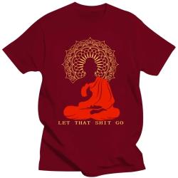 Lustiges Buddha-T-Shirt „Lass den Scheiß los“ | Herren- und Damen-T-Shirt