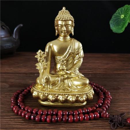 Medizinbuddha-Statue: Feng-Shui-Dekor aus Kunstharz für Glück und Harmonie