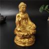 El Yapımı Altın Feng Shui Buda Heykeli | Reçine Meditasyon Dekorasyonu
