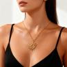 Goldene Spiral-Sonnenkette | Edelstahl-Choker für Damen