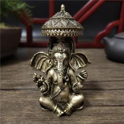 Bronzene Ganesha- und Buddha-Statue: Kunstharz-Kunsthandwerk für die Heimdekoration