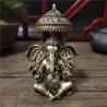 Bronzene Ganesha- und Buddha-Statue: Kunstharz-Kunsthandwerk für die Heimdekoration