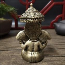 Bronzene Ganesha- und Buddha-Statue: Kunstharz-Kunsthandwerk für die Heimdekoration