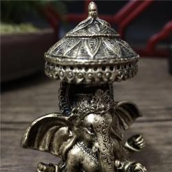 Bronzene Ganesha- und Buddha-Statue: Kunstharz-Kunsthandwerk für die Heimdekoration