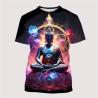Buddha-T-Shirt mit 3D-Druck | Herren Harajuku Buddhistisches T-Shirt