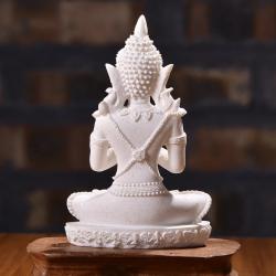 Tayland Kumtaşından Yapılmış Meditasyon Buda Heykeli - Ev Dekorasyonu