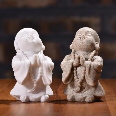 Meditasyon Buda Heykeli: Ev Dekorasyonu İçin Kumtaşından Oturan Buda