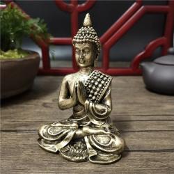 Thailändische Buddha-Statue aus Kunstharz – Bronze-Finish, Dekoration & Meditation