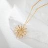 Goldene Spiral-Sonnenkette | Edelstahl-Choker für Damen