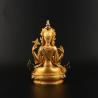 Vergoldete Guanyin-Statue | 15 cm große tibetisch-buddhistische Figur