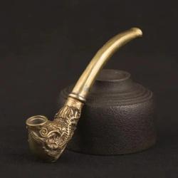 Pfeifenkopf aus Bronze mit Buddha-Motiv – Handgefertigtes Rauchornament