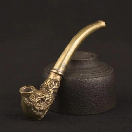 Bronz Buda Başlı Pipo - El Yapımı Sigara Süsü