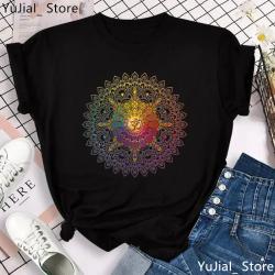 T-shirt bohème chic zen | Motifs Bouddha et chakras pour femmes