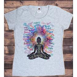 Yoga & Meditation T-Shirt: Chakra Symbols, Tie Dye Design
