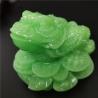 Feng-Shui-Glücksfroschstatue | Leuchtender Jade, 3 Beine, Dekoration