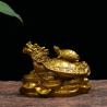 Altın Feng Shui Ejderha Kaplumbağa Heykeli - Zenginlik ve Şans Tılsımı