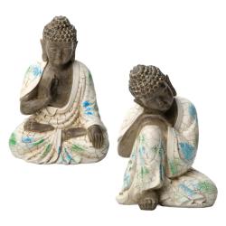 Kleine Buddha-Statue aus Kunstharz – Feng-Shui-Dekoration & Wohnaccessoire