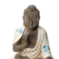 Kleine Buddha-Statue aus Kunstharz – Feng-Shui-Dekoration & Wohnaccessoire