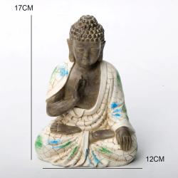 Kleine Buddha-Statue aus Kunstharz – Feng-Shui-Dekoration & Wohnaccessoire