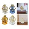 Zarif Ganesha ve Buda Heykeli - Dekoratif Oyma Figürin