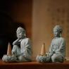 Zen Buda Heykeli: Tütsülük ve Dekoratif Işık Feneri