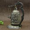 Vintage-Drachenglocke aus Bronze: Antike chinesische buddhistische Dekoration