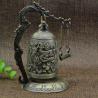 Vintage-Drachenglocke aus Bronze: Antike chinesische buddhistische Dekoration