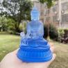 Blaue Buddha-Statue (Medizin) – Handgefertigtes Zen-Ornament aus Kunstharz