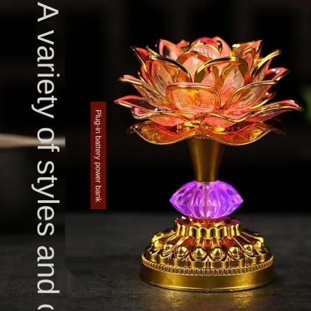 Lotus Çiçeği Lambası: 7 Renk, 52 Budist Şarkı ve Meditasyon Işığı