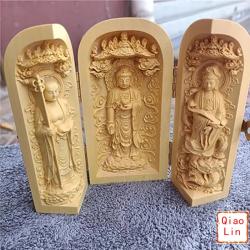 Masif Ahşap Buda Heykeli | Katlanabilir, Modern Ev Dekorasyonu