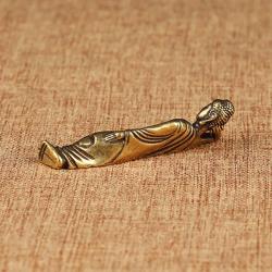 Mini Altın Amitabha Buda Heykeli - Bakır Pirinç Ev Dekorasyonu