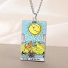 Collier de cartes de tarot Dawapara : 22 modèles, pendentif porte-bonheur