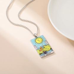 Collier de cartes de tarot Dawapara : 22 modèles, pendentif porte-bonheur