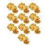 Golden Ganesha Elephant Figurines | 10-Pack Resin Hindu Statue Decor