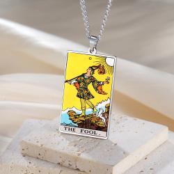 Collier de cartes de tarot Dawapara : 22 modèles, pendentif porte-bonheur