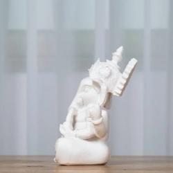 El Yapımı Kumtaşı Ganesha ve Buda Fil Heykeli