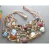 Statement-Halskette aus Achat und Kristall – YYING Schmuck