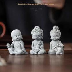 Cute Buddha Monk Figurines | Zen Aquarium & Garden Decor