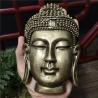 Bronze Buddha Head Wall Decor: Resin Sakyamuni Statue