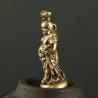 Mini Copper Maitreya Buddha Figurine: Brass Pocket Ornament Decor