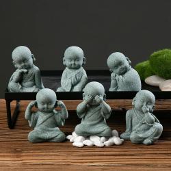 Niedliche Buddha-Steinstatue: Dekoration für Zen-Gärten und Aquarien
