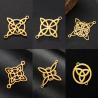 Keltisches Trinitätsknoten-Charm-Set | Wicca-Anhänger aus Edelstahl