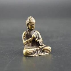 Buddha-Statue von Sakyamuni aus reinem Kupfer | Handgefertigte tibetisch-buddhistische Statue ...